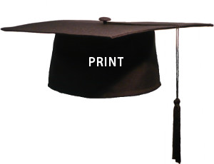 Toque Universitaire imprimée